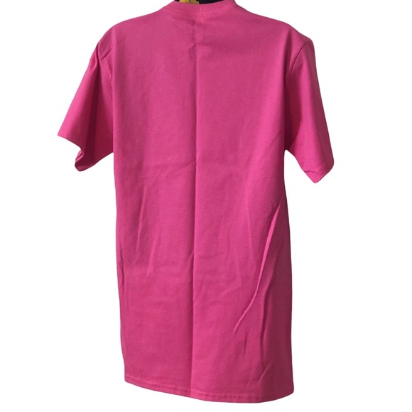 Hanes neon pink West Virginia Crewneck shortsleeved t-shirt Size S/P/CH - Picture 7 of 9